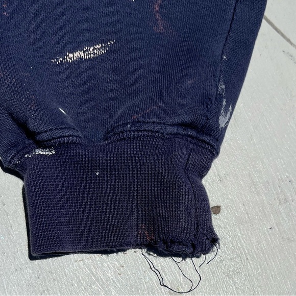 Men's Vintage Alaska Sweatshirt Blue Spell-Out S Street 90s THRASHED Grunge USA - Picture 8 of 13